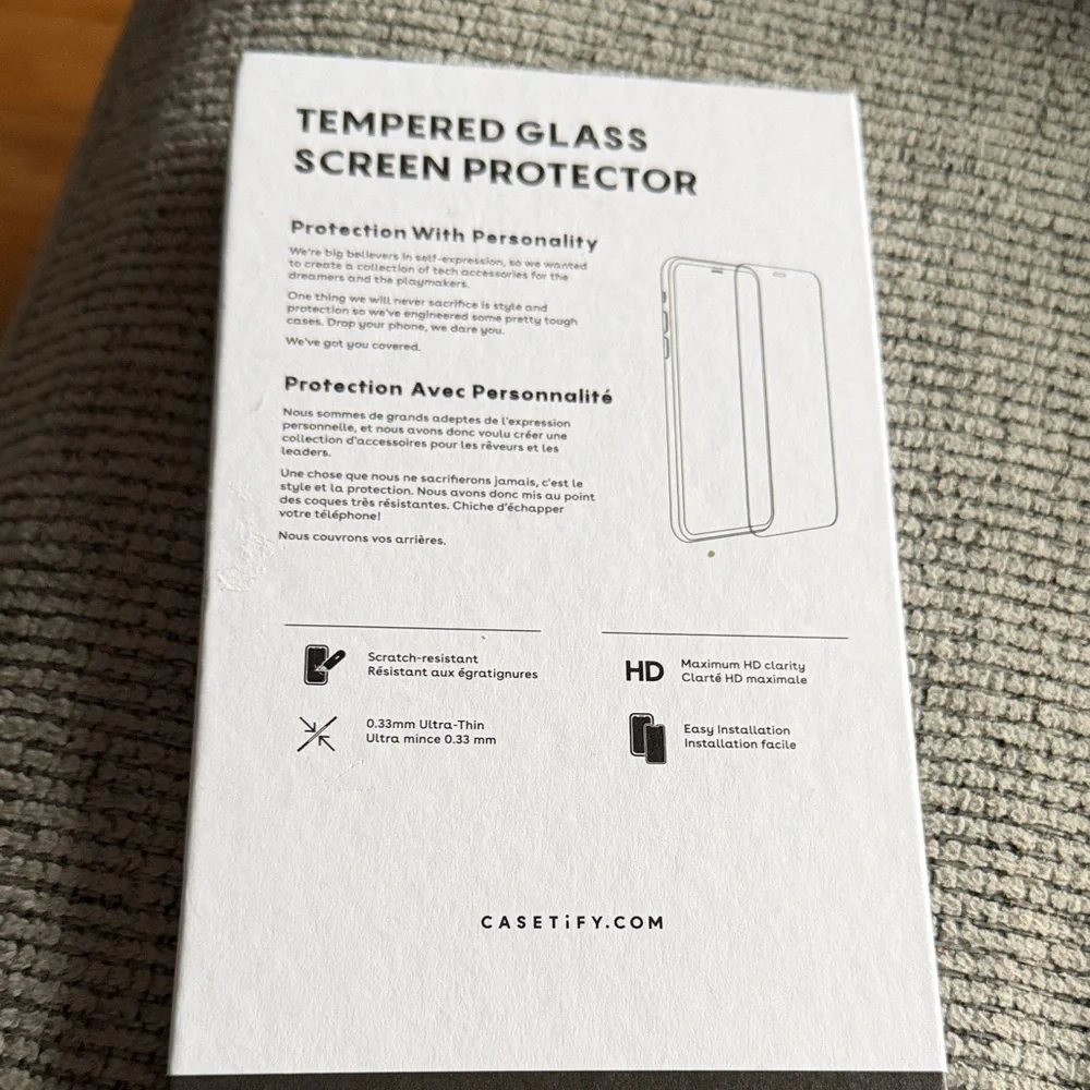Casetify 9H Tempered Glass Screen Protector for iPhone 14 Pro Max - Black